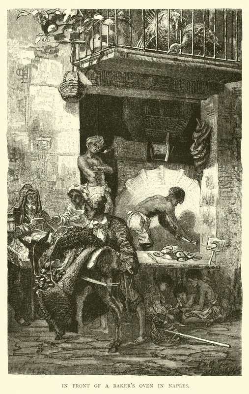 In front of a Bakers Oven in Naples by English School