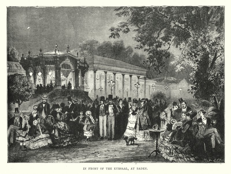 In front of the Kursaal, at Baden by English School