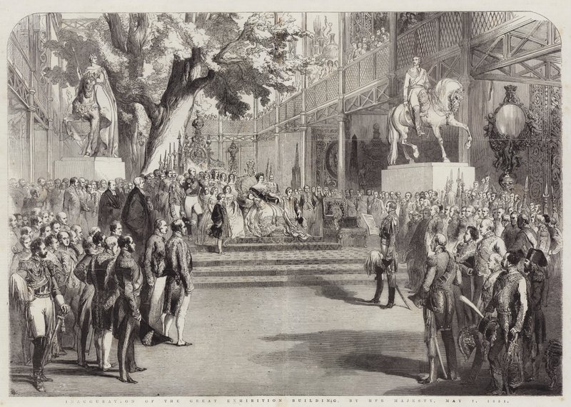 Inauguration of the Great Exhibition Building, by Her Majesty by English School