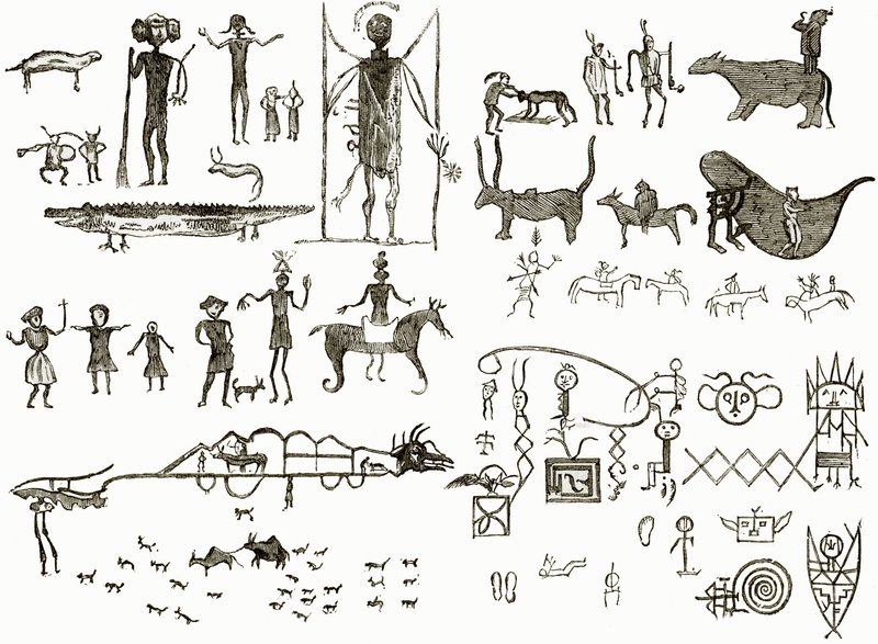 Indian Hieroglyphs by English School