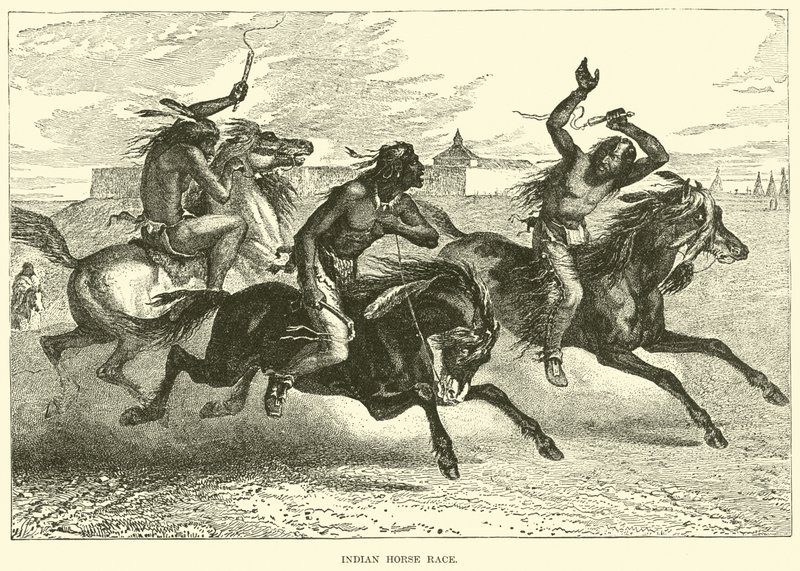 Indian Horse race by English School