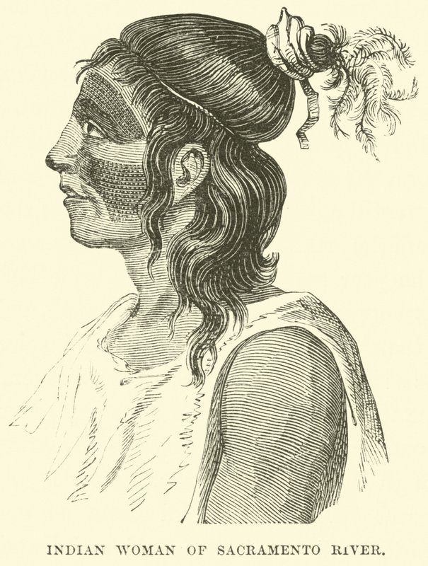 Indian woman of Sacramento River by English School
