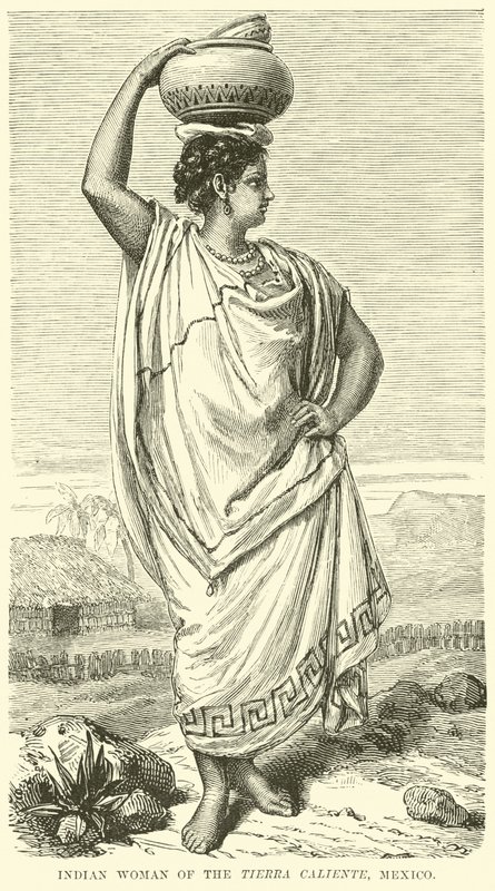 Indian woman of the Tierra Caliente, Mexico by English School