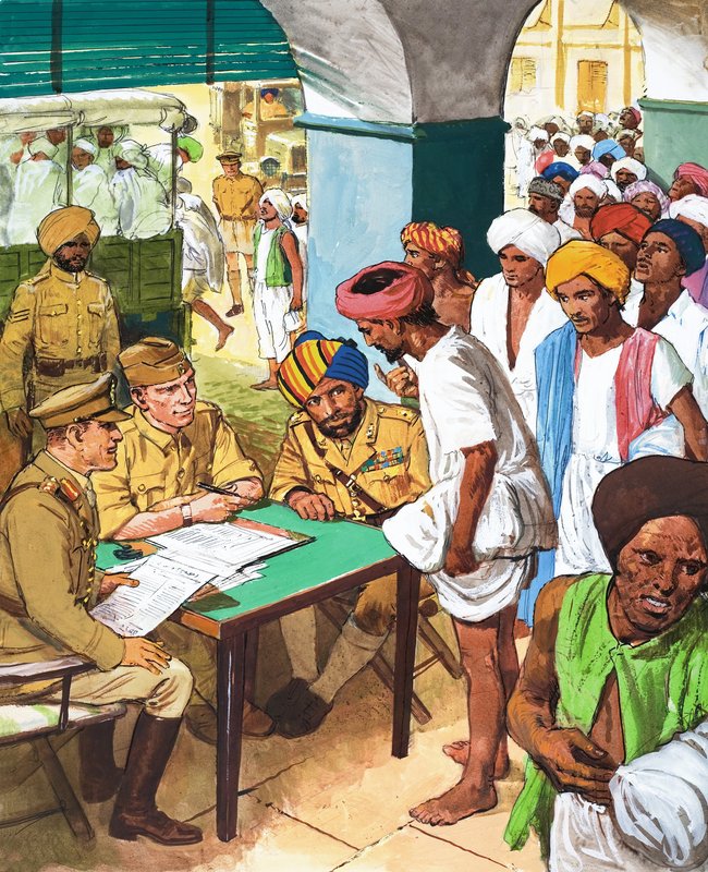 Indians Signing Up to Fight in World War II by English School