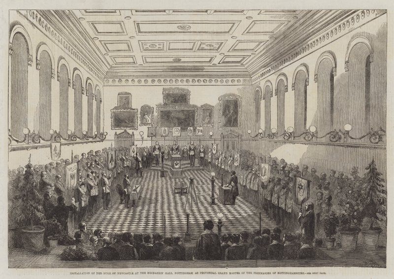 Installation of the Duke of Newcastle at the Mechanics