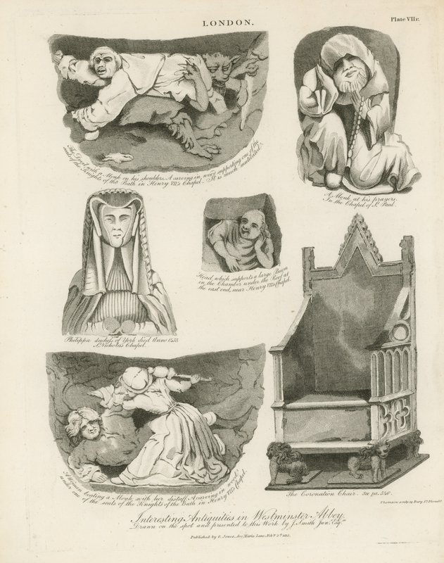 Interesting Antiquities in Westminster Abbey by English School
