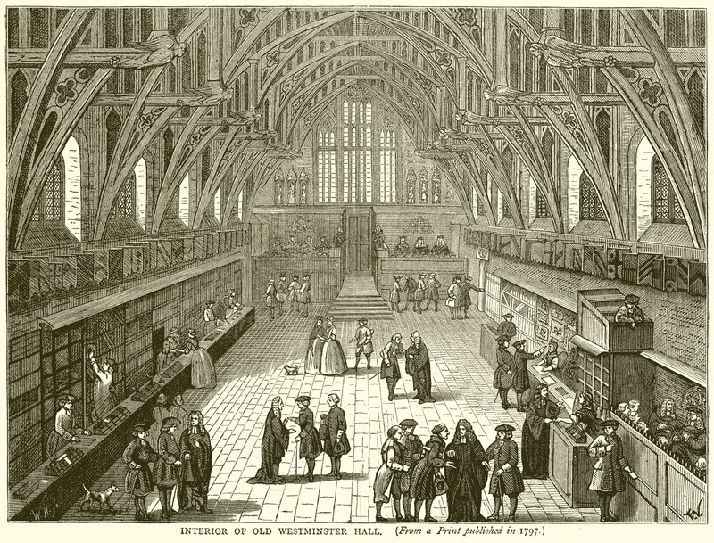 Interior of Old Westminster Hall by English School