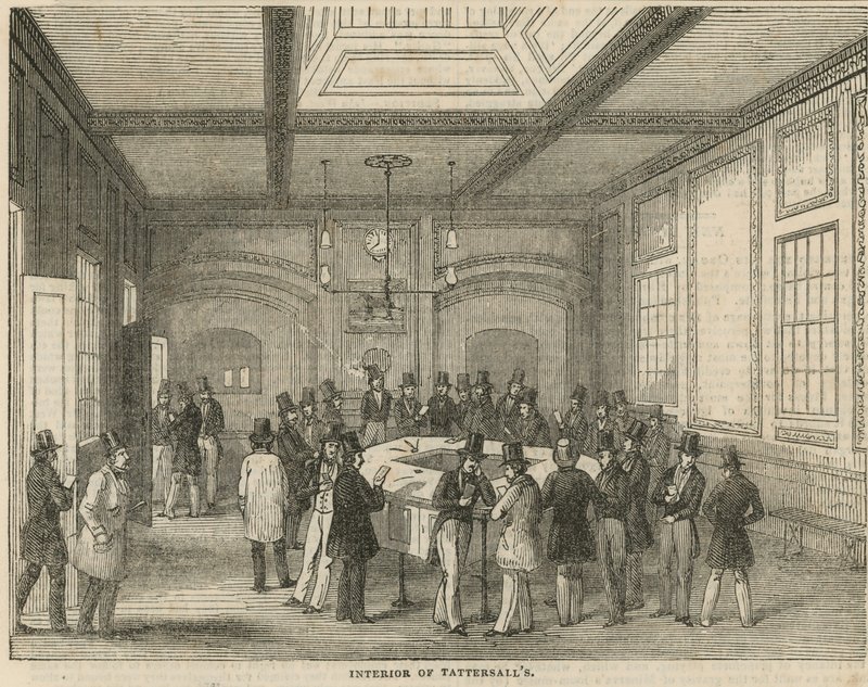 Interior of Tattersalls by English School