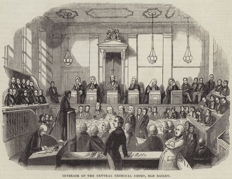 Interior of the Central Criminal Court, Old Bailey by English School