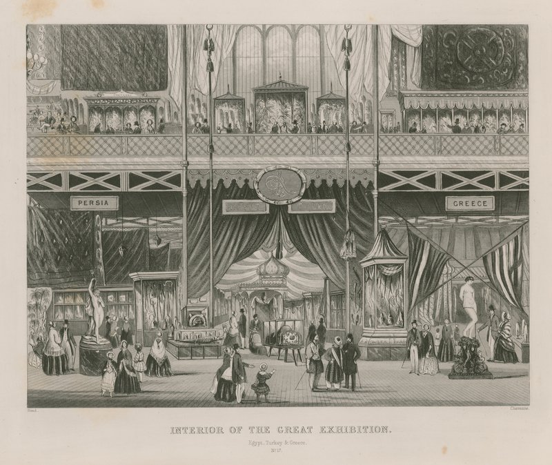 Interior of the Great Exhibition, 1851, Egypt, Turkey & Greece by English School
