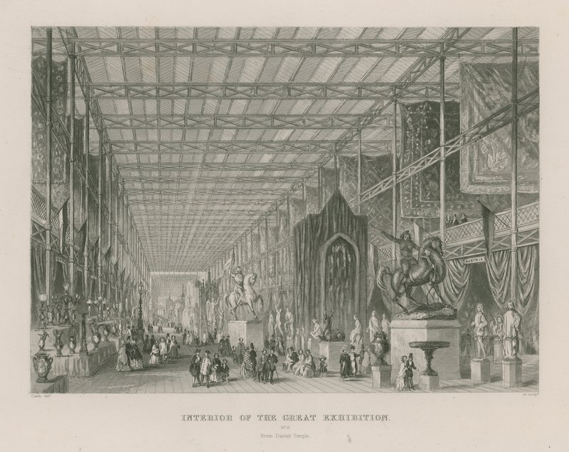 Interior of the Great Exhibition, 1851, from Dante