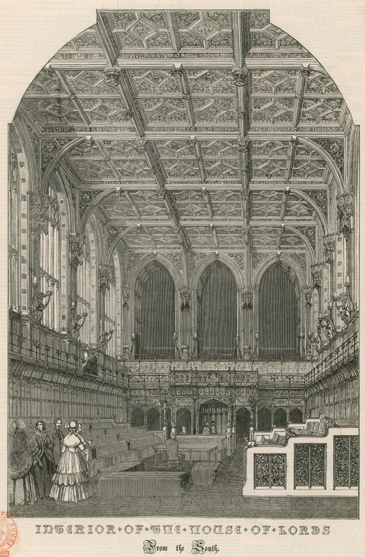 Interior of the House of Lords, Westminster, London, from the South by English School