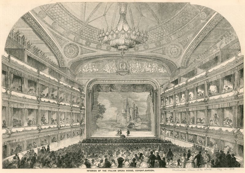 Interior of the Italian Opera House, Covent Garden, London by English School