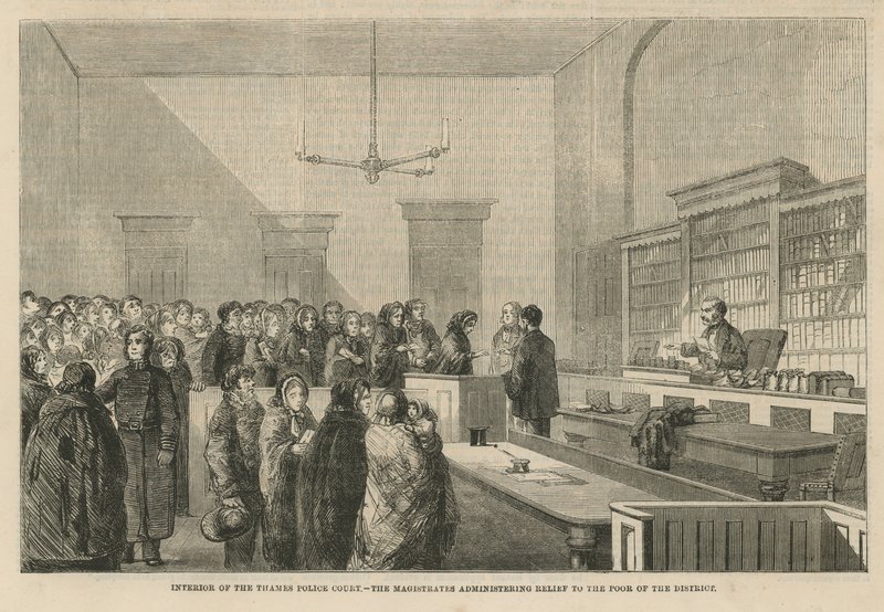 Interior of the Thames Police Court by English School