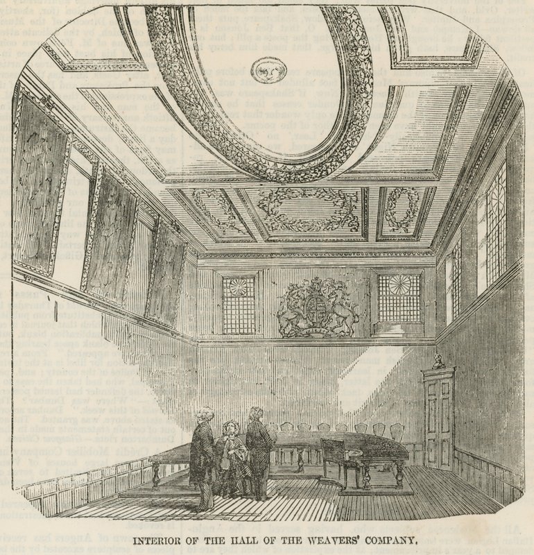 Interior of the Hall of the Weavers Company by English School