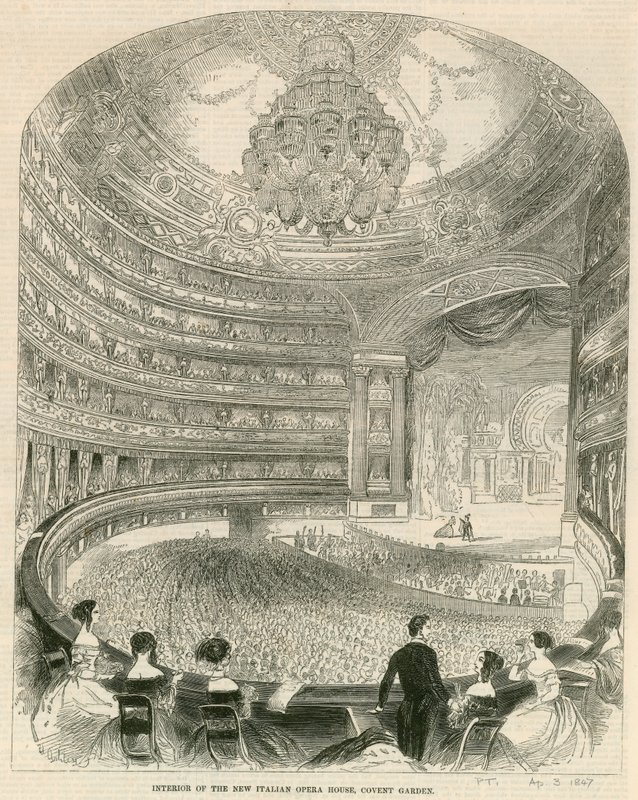 Interior of the new Italian Opera House, Covent Garden, London by English School