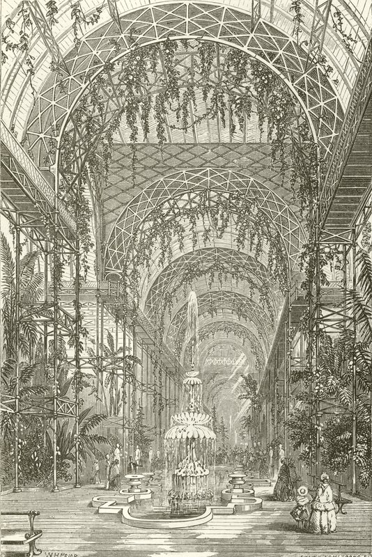 Interior view of the Crystal Palace, Sydenham by English School