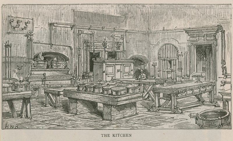 Interior View of the Kitchen of Chelsea Hospital by English School