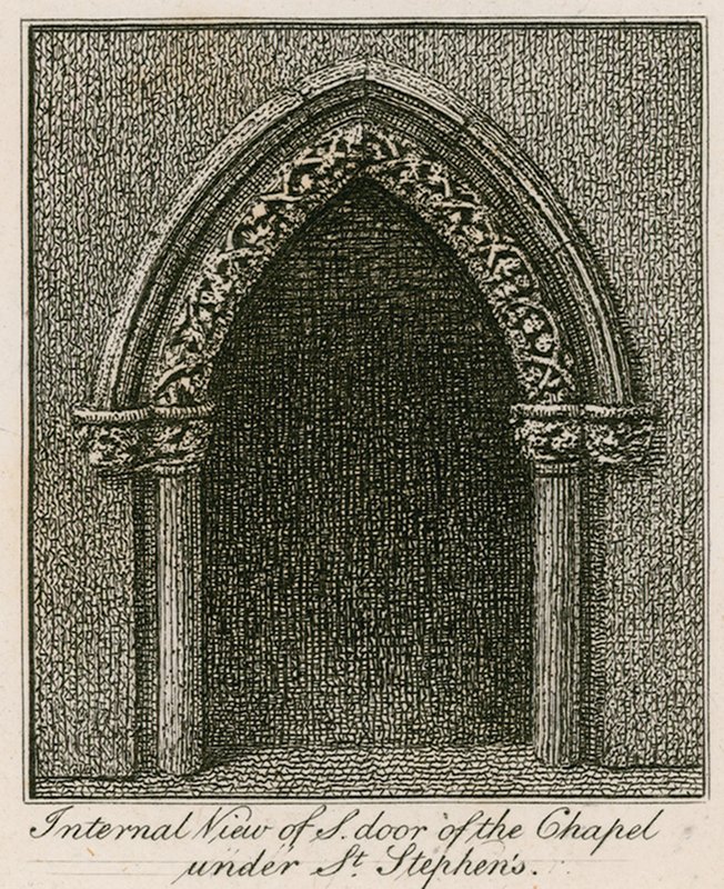 Internal view of South door of the Chapel under St Stephens by English School