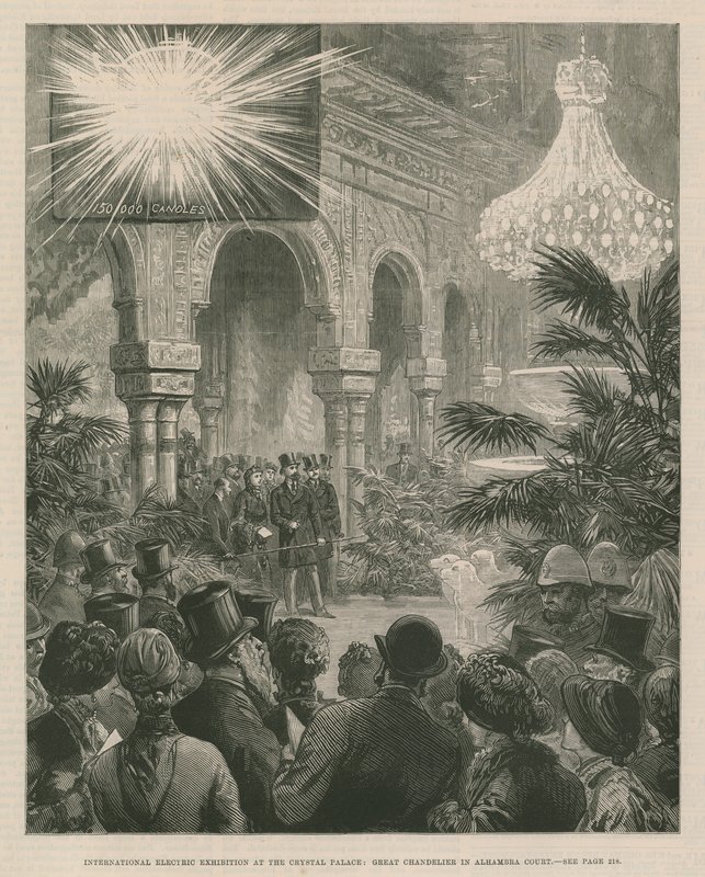 International Electric Exhibition at the Crystal Palace by English School
