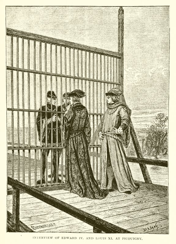 Interview of Edward IV and Louis XI at Picquigny by English School