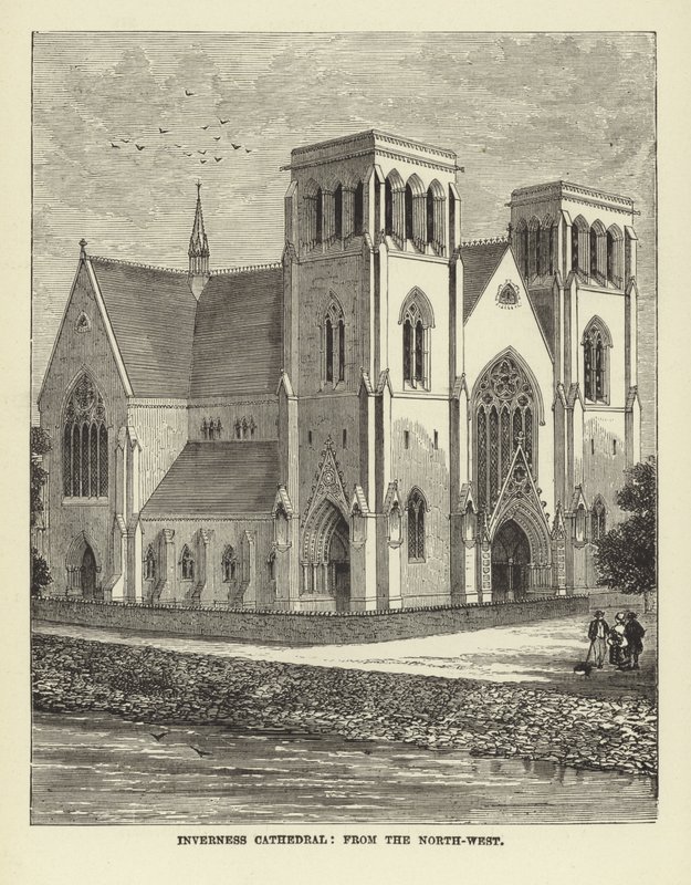 Inverness Cathedral, from the North-West by English School