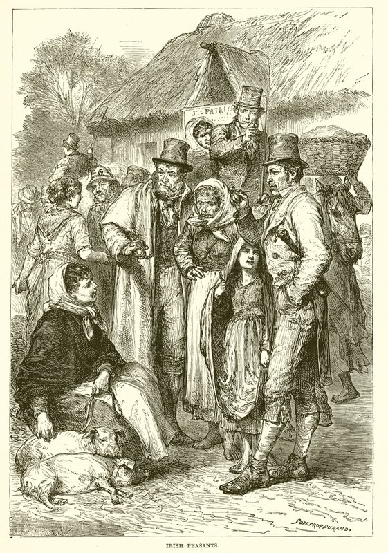 Irish Peasants by English School