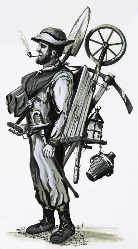 Irish Navvy by English School