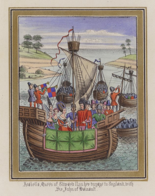 Isabella, Queen of Edward II, on Her Voyage to England, with Sir John De Hainault by English School