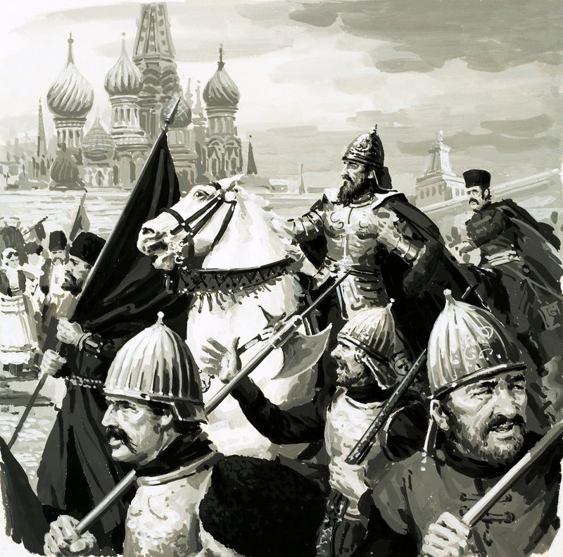 Ivan, Czar of Russia, proved his worth in battle against the Tartars by English School