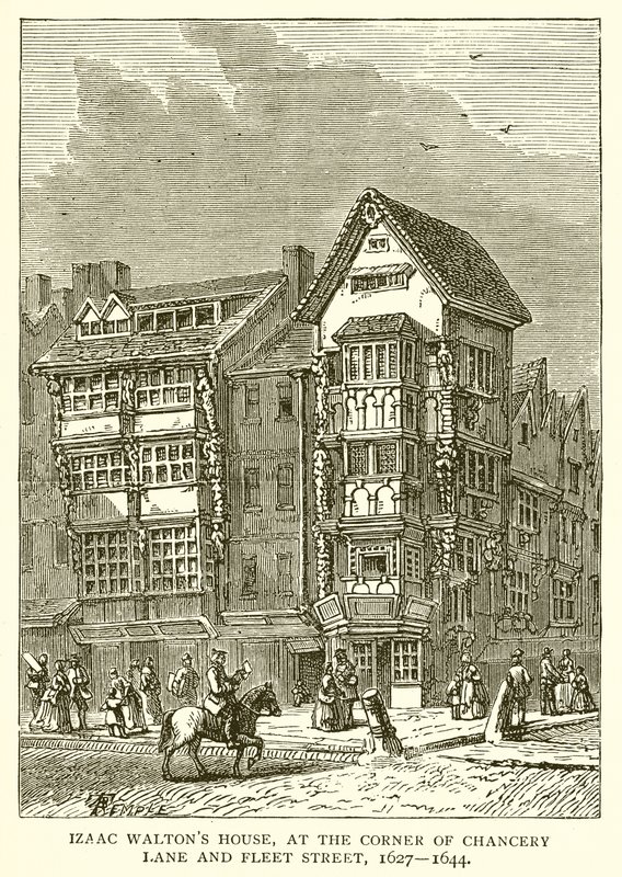 Izaac Waltons House, at the Corner of Chancery Lane and Fleet Street, 1627-1644 by English School