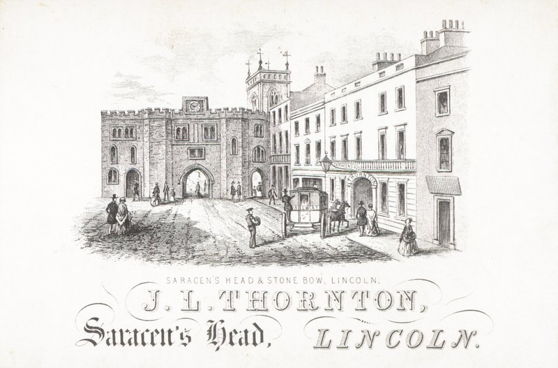 J L Thornton, Saracens Head and Stone, Lincoln by English School