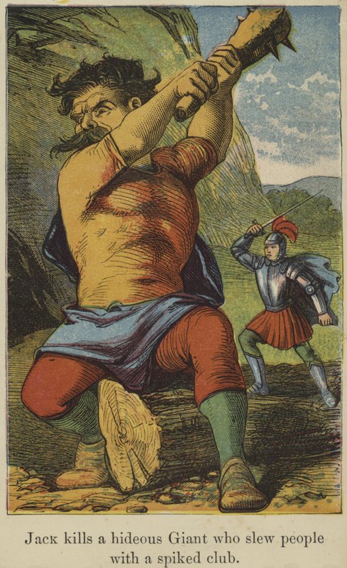 Jack Kills a Hideous Giant Who Slew People with a Spiked Club by English School