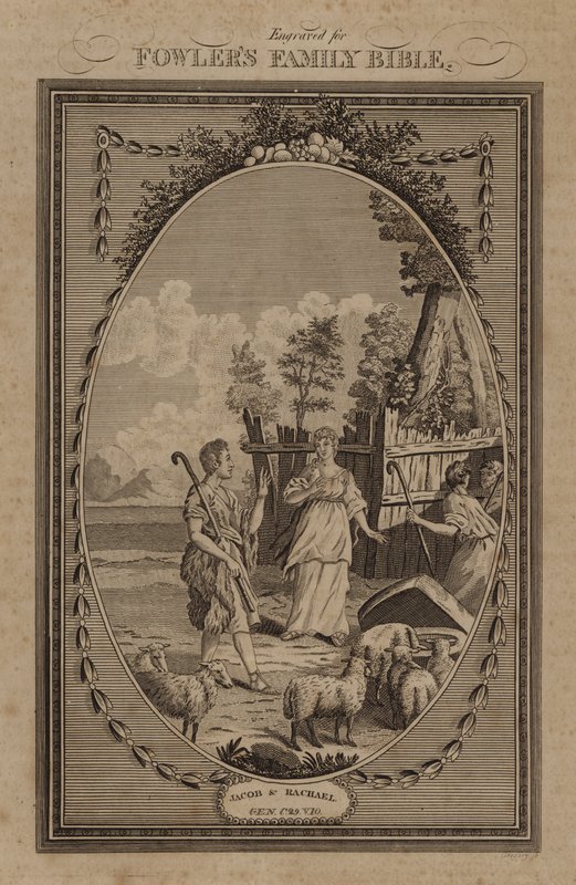 Jacob and Rachael, Genesis, Chapter 29, Verse 10 by English School