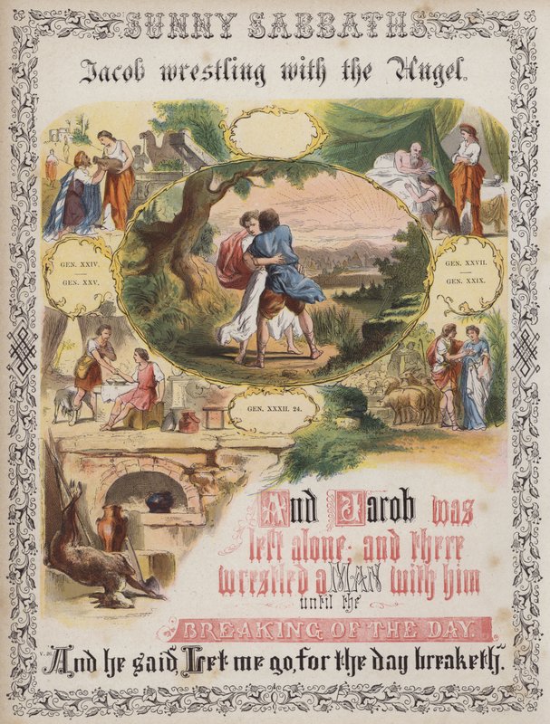 Jacob Wrestling with the Angel by English School