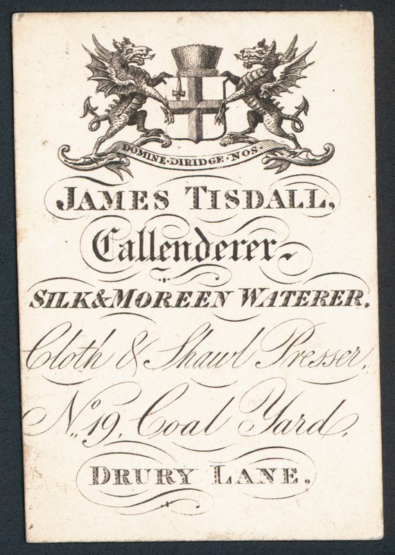 James Tisdall, Callenderer, silk and moreen waterer by English School