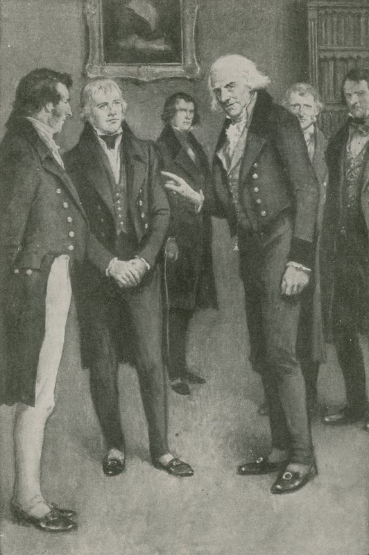 James Watt Meets Walter Scott by English School