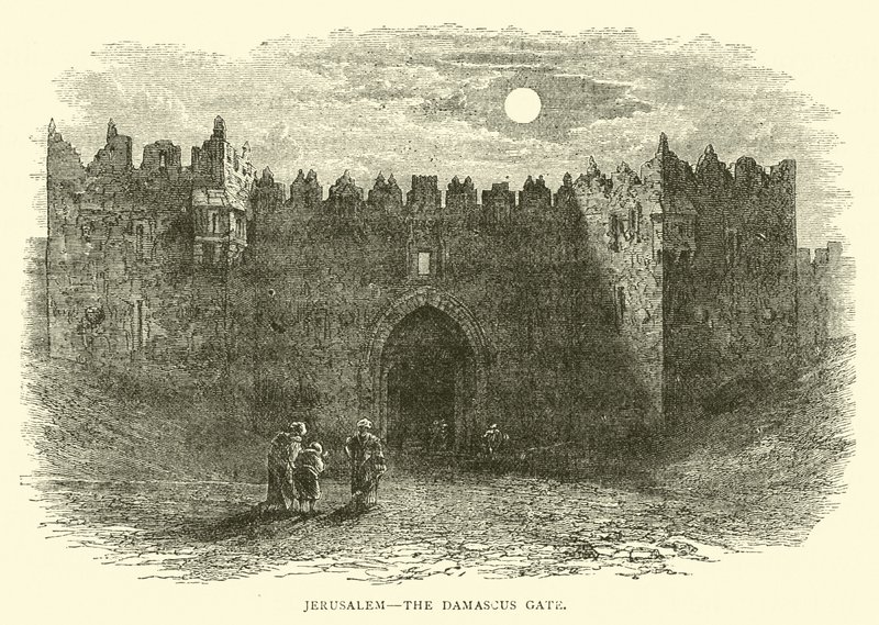 Jerusalem, the Damascus Gate by English School