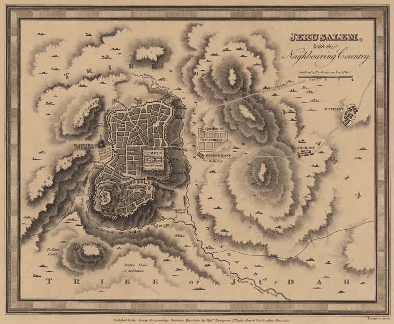 Jerusalem, with the neighbouring country by English School