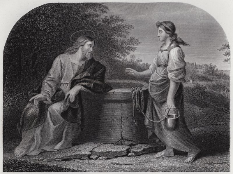 Jesus and the Samaritan by English School