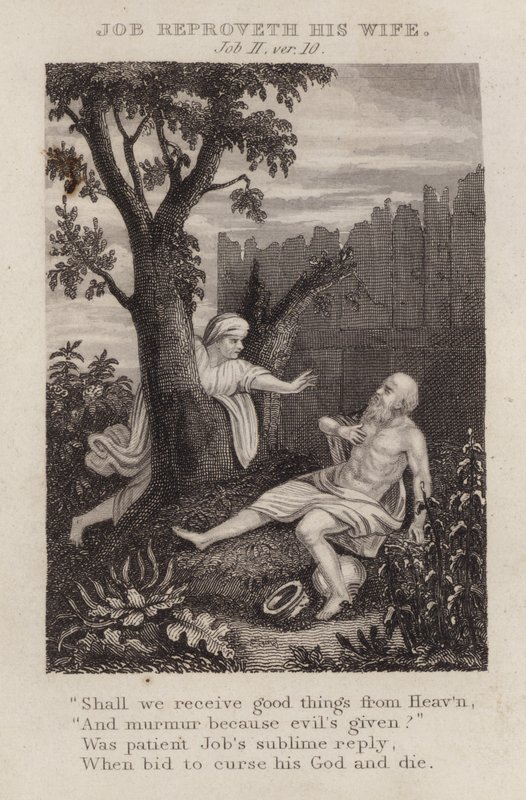 Job Reproveth His Wife, Job 2:10 by English School