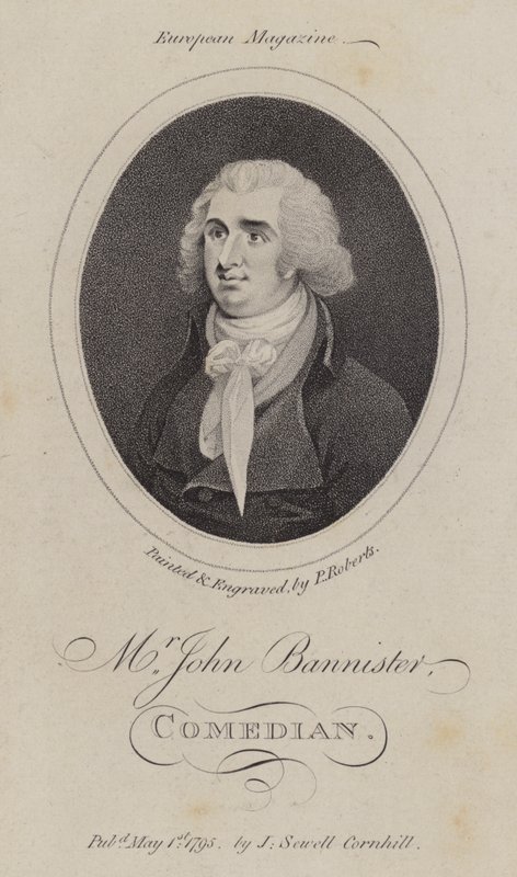John Bannister, English Actor, Comedian and Theatre Manager by English School
