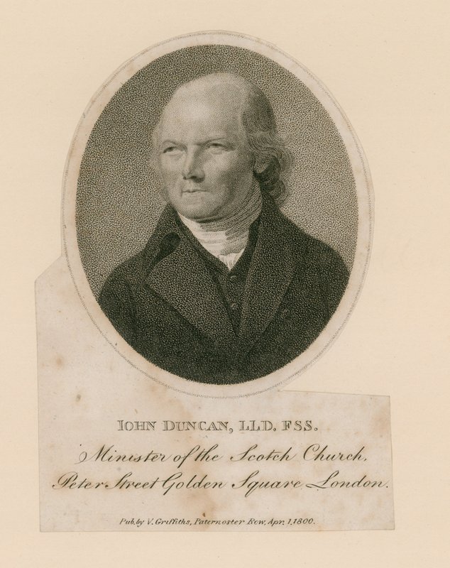 John Duncan, Minister of the Scotch Church, Peter Street, Golden Square, London by English School