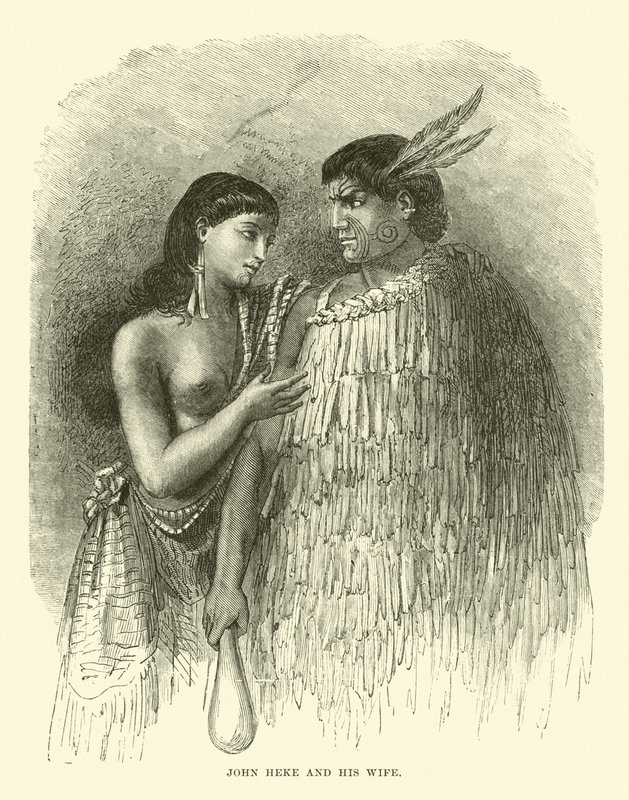 John Heke and His Wife by English School