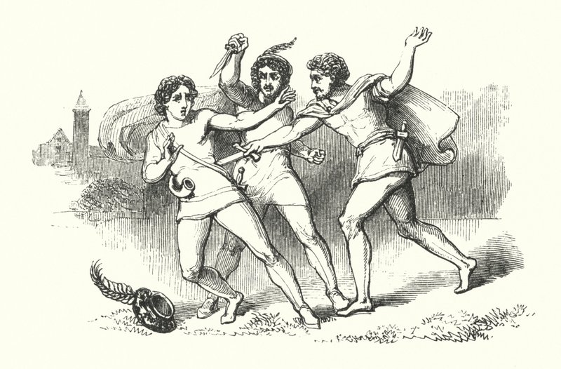 John Keats: Illustration for Isabella by English School