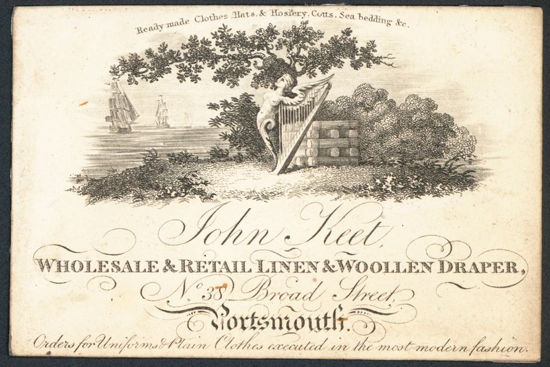 John Keet, wholesale and retail linen and woollen draper by English School