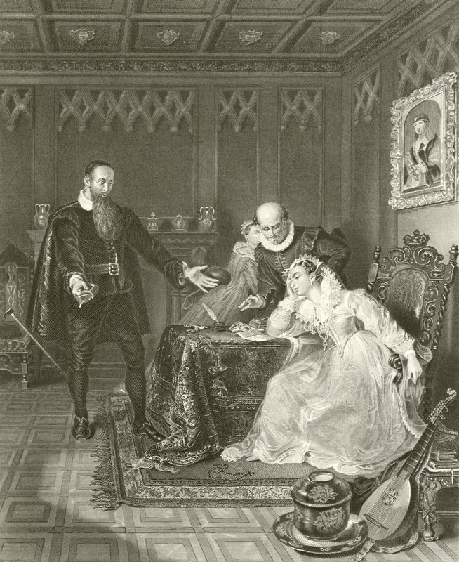 John Knox Admonishing Mary, Queen of Scots by English School
