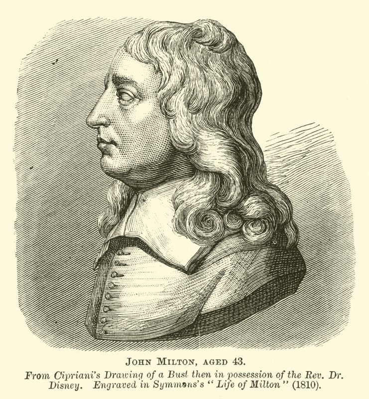 John Milton, Aged 43 by English School