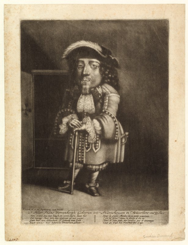 John Worrenberg, the Swiss Dwarf by English School