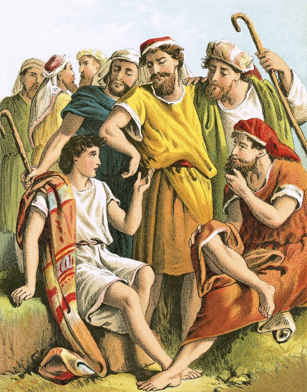 Joseph reveals his dream to his brethren by English School